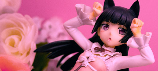 kuroneko with flowers